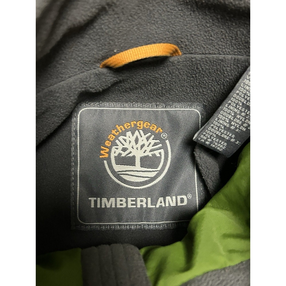 Timberland Weathergear Men's Jacket Size XXL Green Hooded Full Zip Fleece‎ Lined - Picture 7 of 12